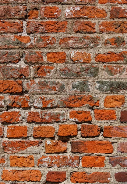 Rode Bakstenen Muur Het Historische Deel Van Oude Stad Europa — Stockfoto