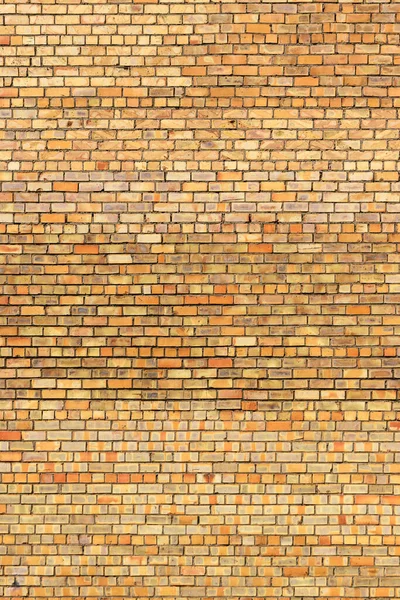 Gelb Orangefarbene Backsteinmauer Der Europäischen Stadt Als Hintergrund — Stockfoto