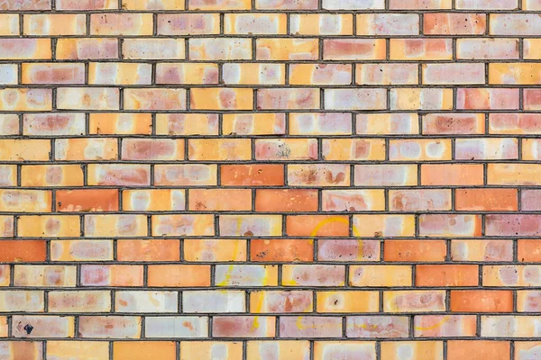 Желто Оранжевая Кирпичная Стена Европейском Городе Заднем Плане — стоковое фото