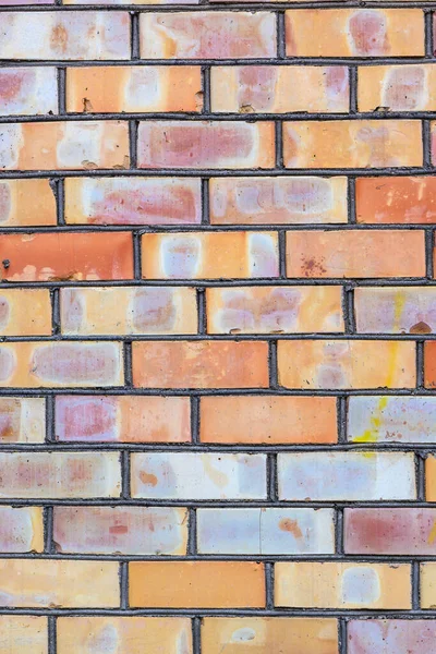 Geel Oranje Bakstenen Muur Europese Stad Als Achtergrond — Stockfoto