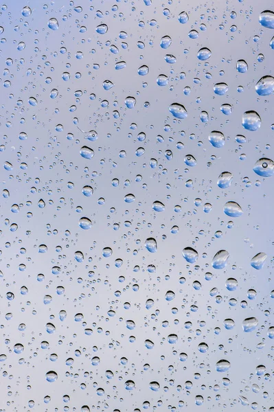 Σταγόνες Νερού Στο Παράθυρο Μετά Βροχή Κάθετο Πλαίσιο — Φωτογραφία Αρχείου