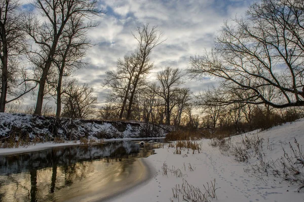river in the winter forest near the city of Severodonetsk 1