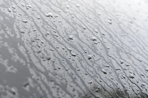 Raindrops Side Window Car Autumn Day — Stock Photo, Image