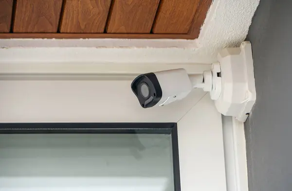 CCTV installed outside the house for remote monitoring Home safety and security system