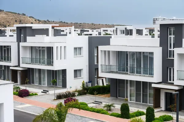 Modern multi family houses with white duplexes in northern cyprus 2