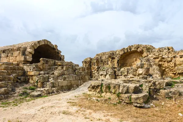 stock image Salamis, Cyprus - April 16, 2024 - Ancient Greek ruins and columns in Salamis, Cyprus 7