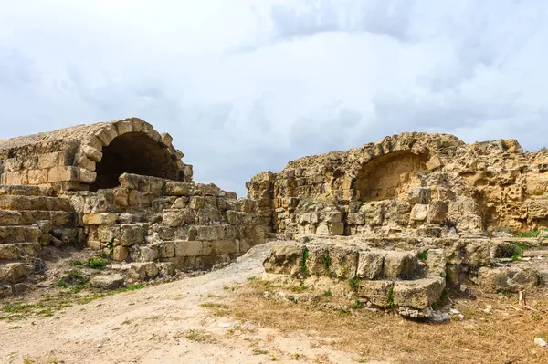 Stock image Salamis, Cyprus - April 16, 2024 - Ancient Greek ruins and columns in Salamis, Cyprus 7