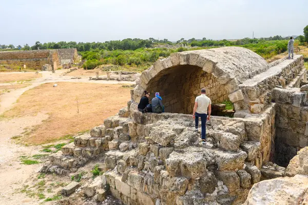 Reruntuhan Teater Kuno Kota Salamis Cypruson Utara Salamis Republik Turki — Stok Foto