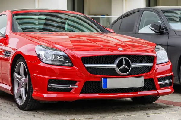 Gaziveren Cyprus 2024 Red Mercedes Benz Slk 250 Parking Lot — Stock Photo, Image