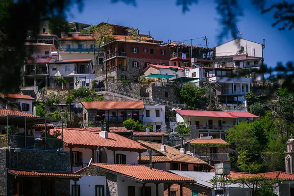 Rumah Sebuah Desa Pegunungan Siprus — Stok Foto
