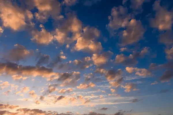 stock image beautiful peach colored clouds over the Mediterranean Sea 1