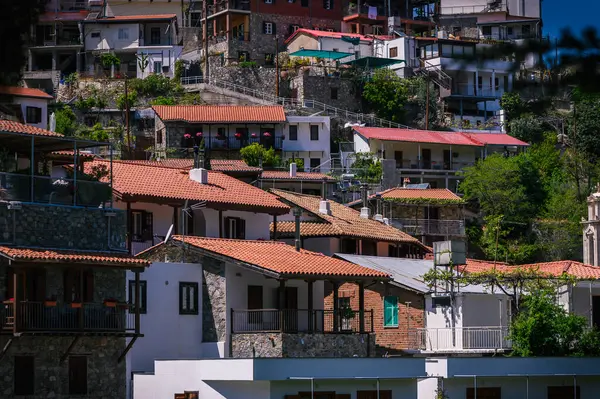 stock image view of a mountain village in Cyprus