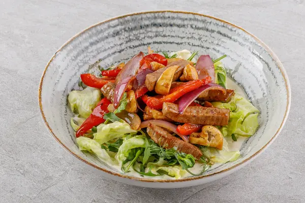 stock image Veal salad on a stone background studio food photo 1