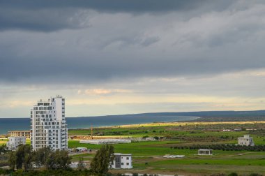 residential complex near the Mediterranean Sea in winter in Cyprus 1 clipart