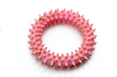 A striking pink ring adorned with spikes contrasts beautifully against a minimalistic white backdrop. clipart