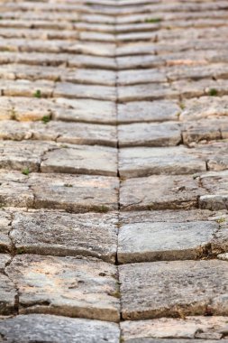 Eski antika düz merdiven basamakları (boşluğu kopyala)