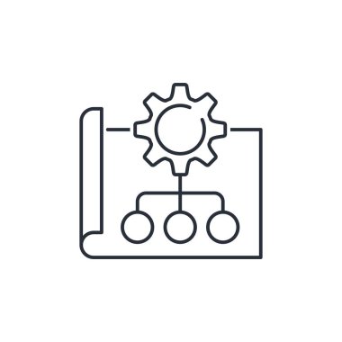 Yoğun elektronik veri işleme ve dönüşüm. bilgi biçimlendiriliyor. Beyaz arkaplanda izole edilmiş vektör doğrusal çizim.