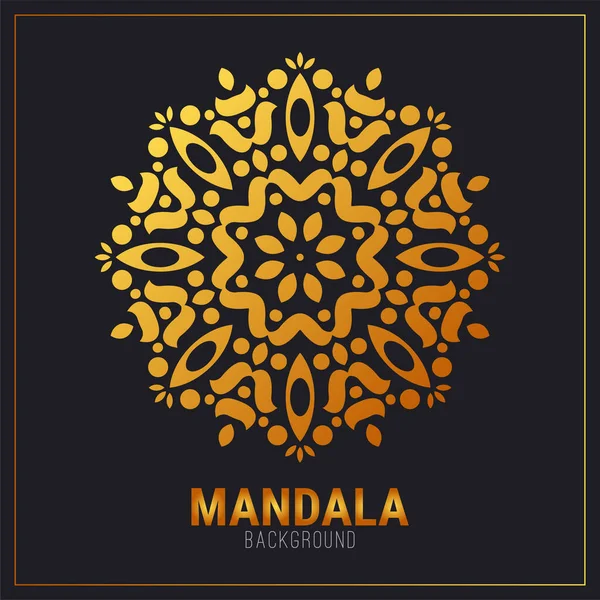 Luxusní Mandala Pozadí Design Šablony — Stockový vektor