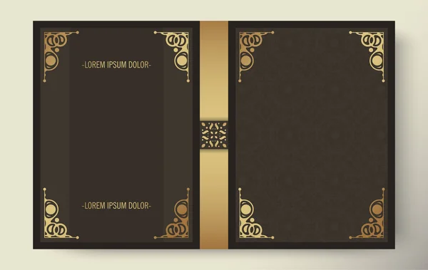 Design Capa Livro Ornamental Luxo —  Vetores de Stock