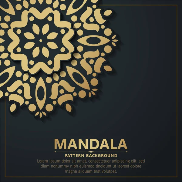 Luxo Ornamental Mandala Fundo Com Árabe Islâmico Leste Padrão Estilo — Vetor de Stock