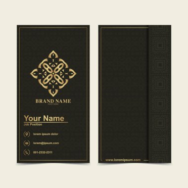 Süs desenli zarif kartvizit.