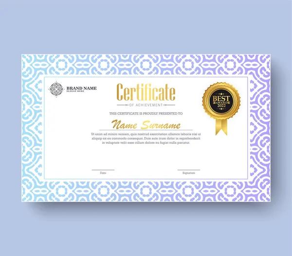 stock vector Achievement certificate best award diploma