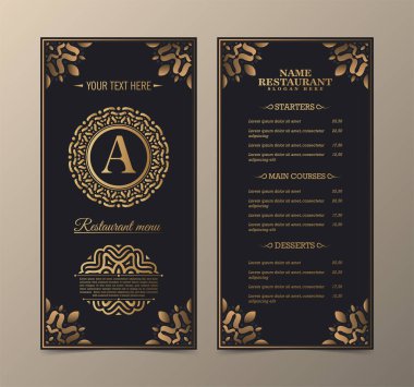Restoran veya kafe menü tasarım şablonu