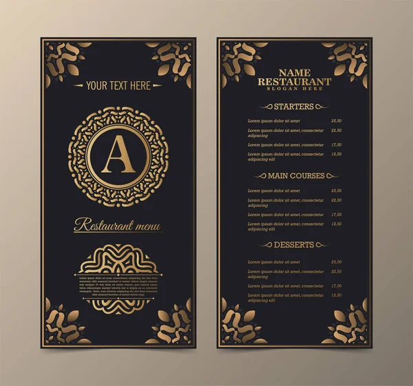 Restoran veya kafe menü tasarım şablonu