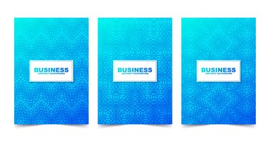 blue geometric pattern cover set