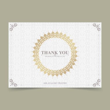 Klasik teşekkür kartı.