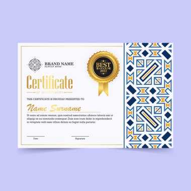 başarı sertifikası en iyi ödül diploması