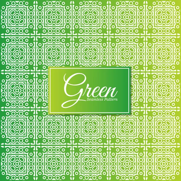 Green Abstract Geometric Pattern Design — Stock Vector
