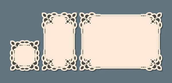Векторный Изолированный Дизайн Винтажных Этикеток Рамкой — стоковый вектор