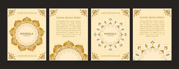 Fondo Cubierta Lujo Con Textura Mandala — Archivo Imágenes Vectoriales