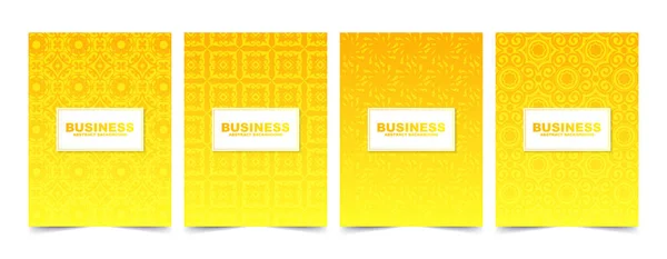 Gelb Abstraktes Muster Cover Design — Stockvektor