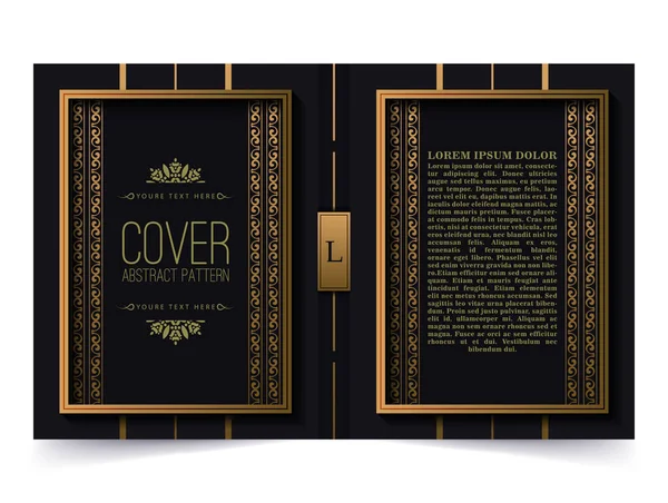 Design Capa Livro Ornamental Luxo — Vetor de Stock