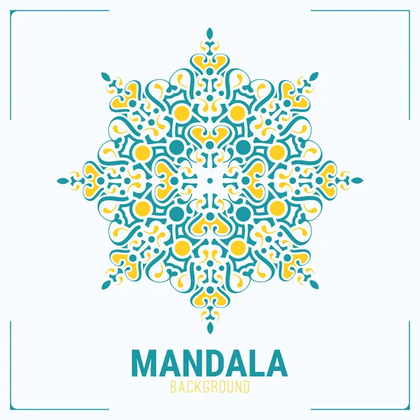 Mandala Platte Achtergrond Ontwerp Template — Stockvector