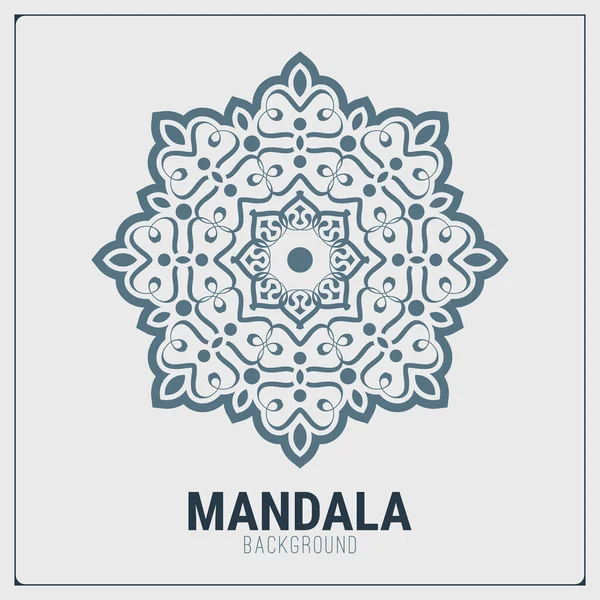 Mandala Modello Design Sfondo Piatto — Vettoriale Stock