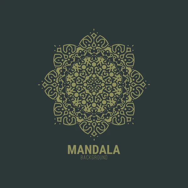 Mandala Plantilla Diseño Fondo Plano — Vector de stock