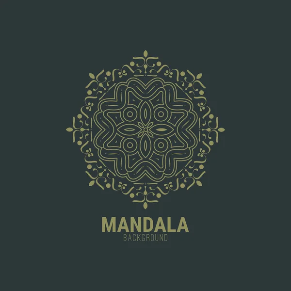 Mandala Fond Plat Modèle Conception — Image vectorielle