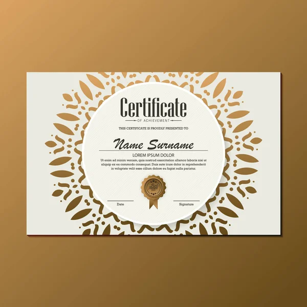 Certificado Realização Melhor Diploma Prêmio —  Vetores de Stock