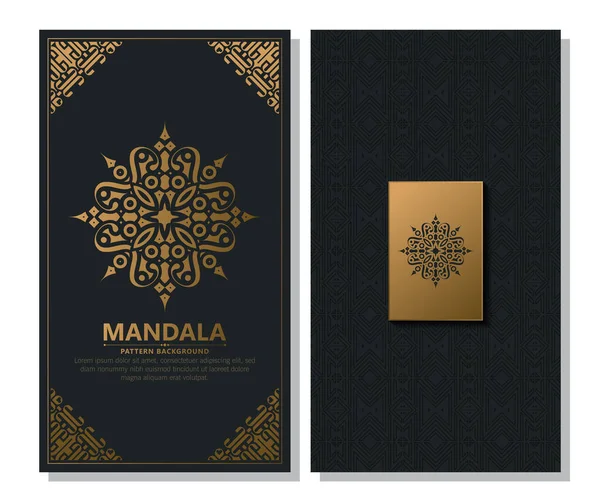 Fond Mandala Ornemental Luxe Avec Style Arabe Islamique Motif Oriental — Image vectorielle