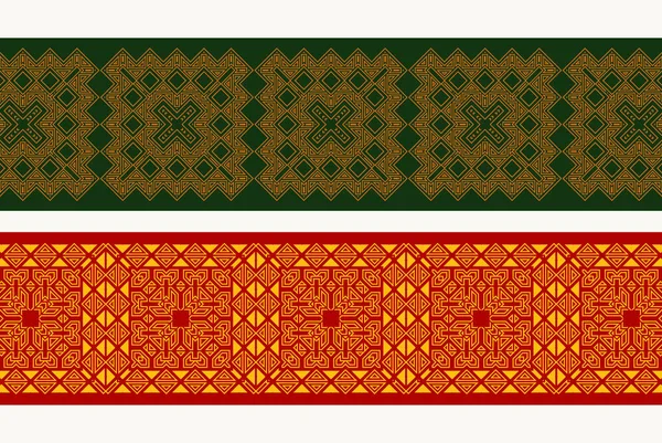 Баннерная Граница Хенны Красочной Границей — стоковый вектор