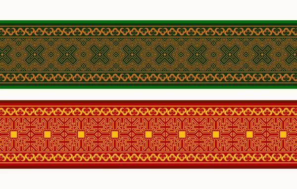 Henna Banner Σύνορο Πολύχρωμα Σύνορα — Διανυσματικό Αρχείο