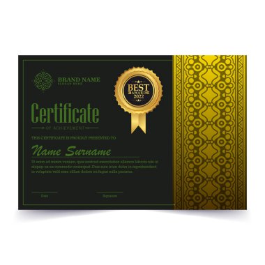 başarı sertifikası en iyi ödül diploması