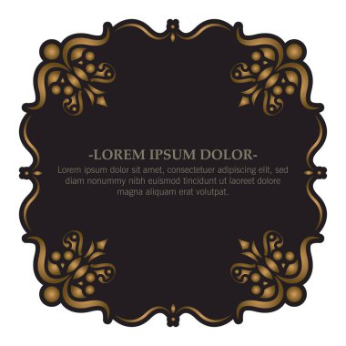 Lüks kaligrafi süsleme çerçeve tasarımı