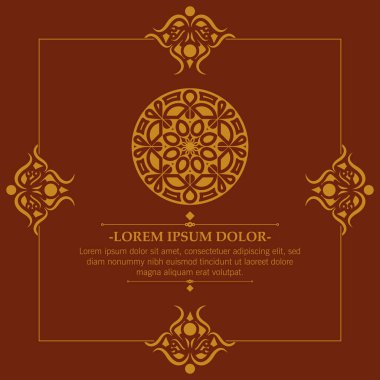 Vintage süsleme tebrik kartı vektör şablonu