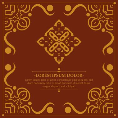 Vintage süsleme tebrik kartı vektör şablonu