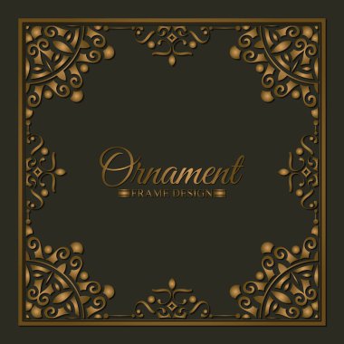 Zarif dekoratif çerçeve tasarımı arka planı