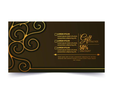 Menü restoranı lüks hediye çeki tasarımı şablonu